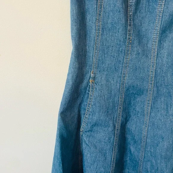 Pilcro Blue A-Line Midi Dress - Picture 4 of 8